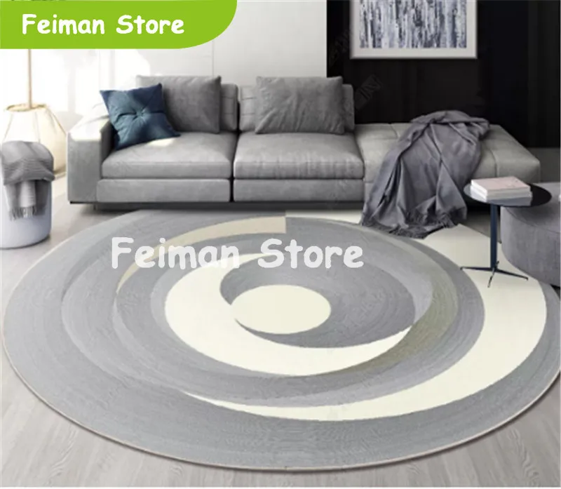 Нордические геометрические круглые ковры для коврик гостиной Большие размеры