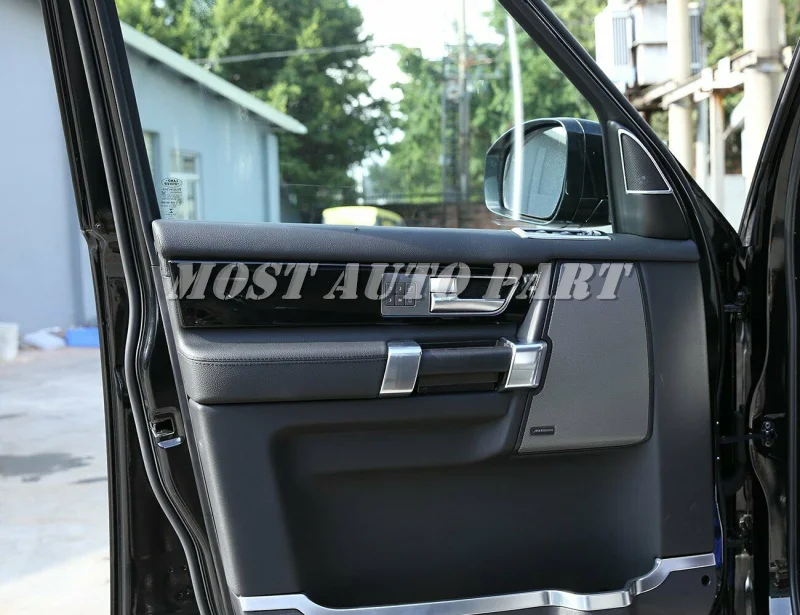 

Black ABS Plastic Interior Car Door Panel Moulding Cover For Land Rover Discovery 4 LR4 2010-2016 4pcs Car Decoration Car Trim