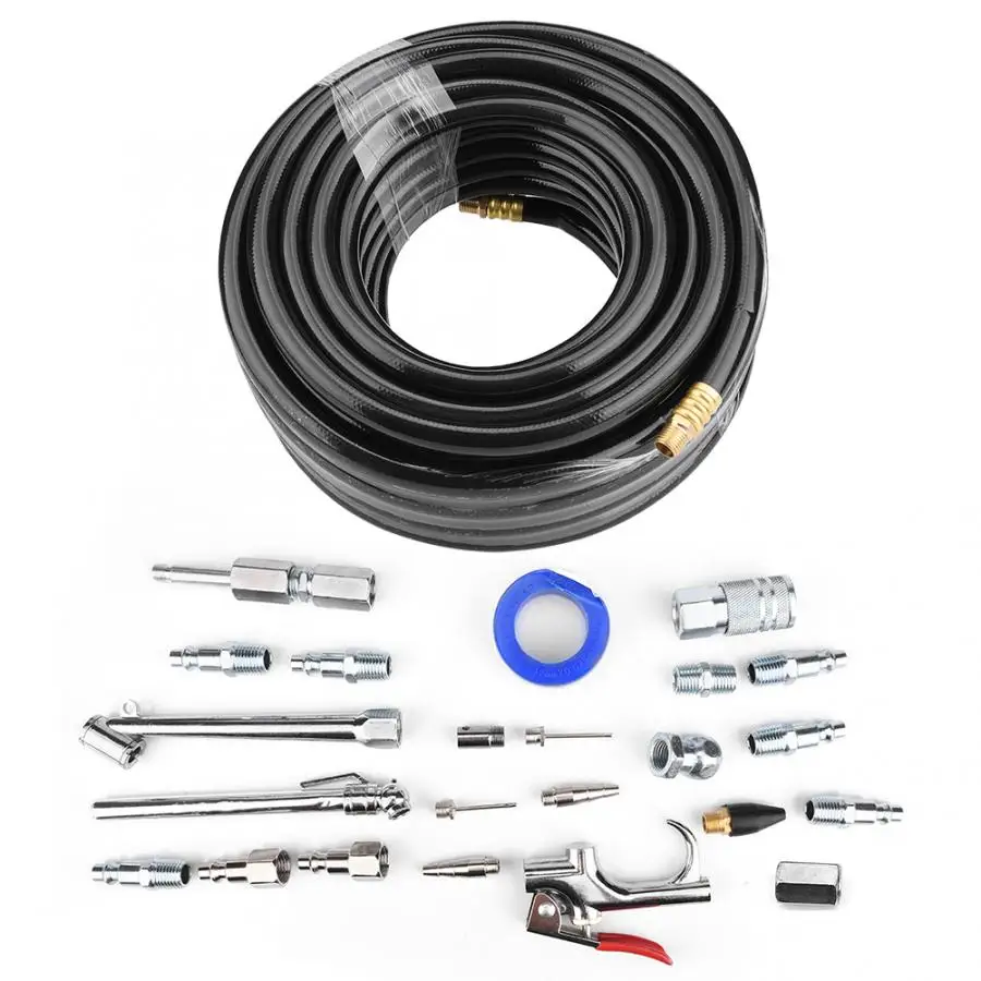 300 фунтов/кв. дюйм 15 м гибкий ПВХ Пневматический воздушный шланг с 25 частей