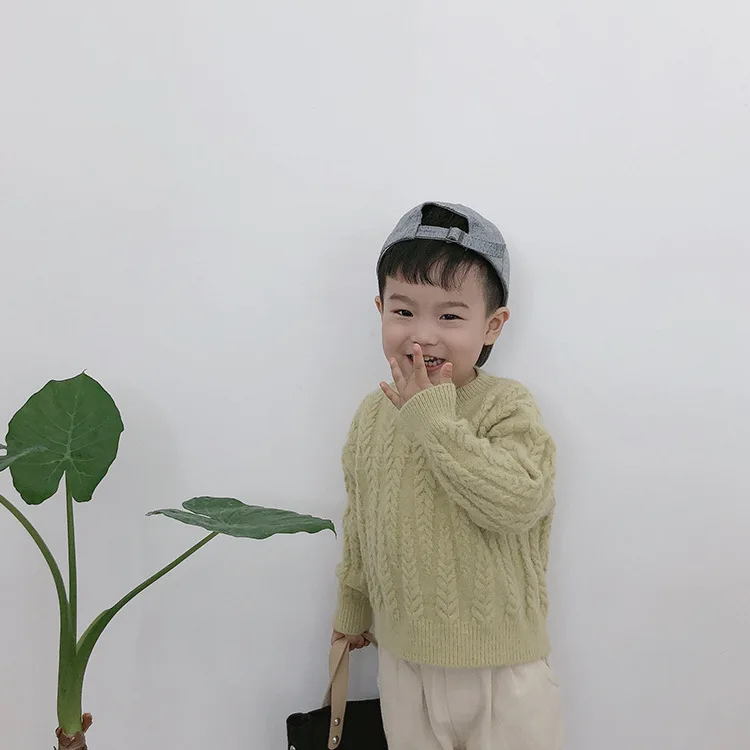 Осень-зима 2019 модные однотонные свитера для мальчиков и девочек Теплый мягкий