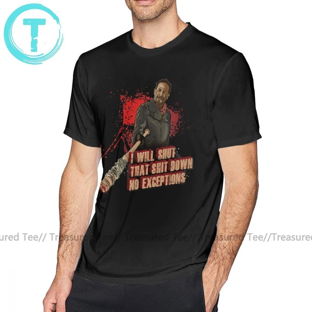 Negan T футболка с изображениями из сериала Ходячие мертвецы модная 100