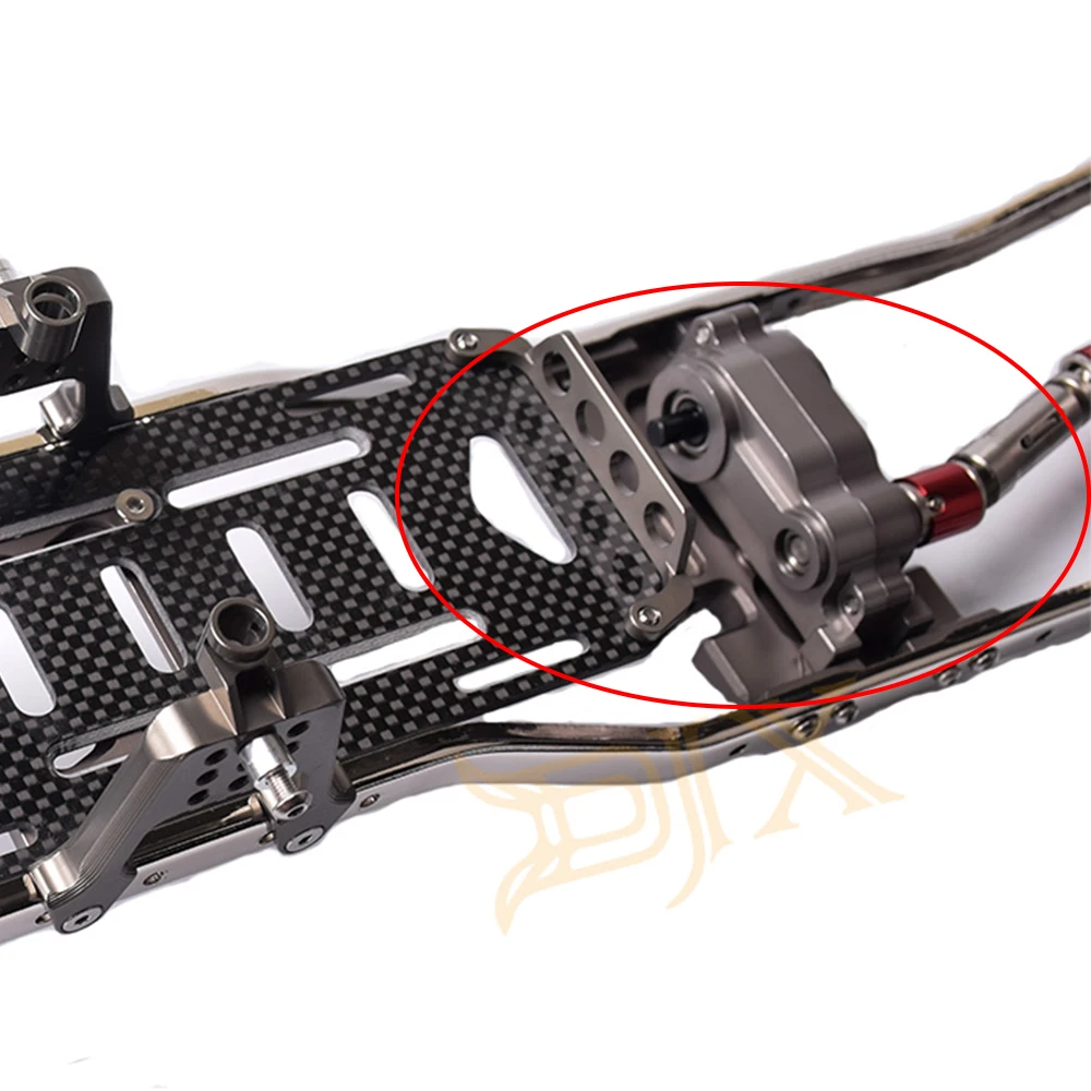 DJX CNC полный передний редуктор коробка передач с шестерней для осевого SCX10 1/10 RC Гусеничный автомобиль