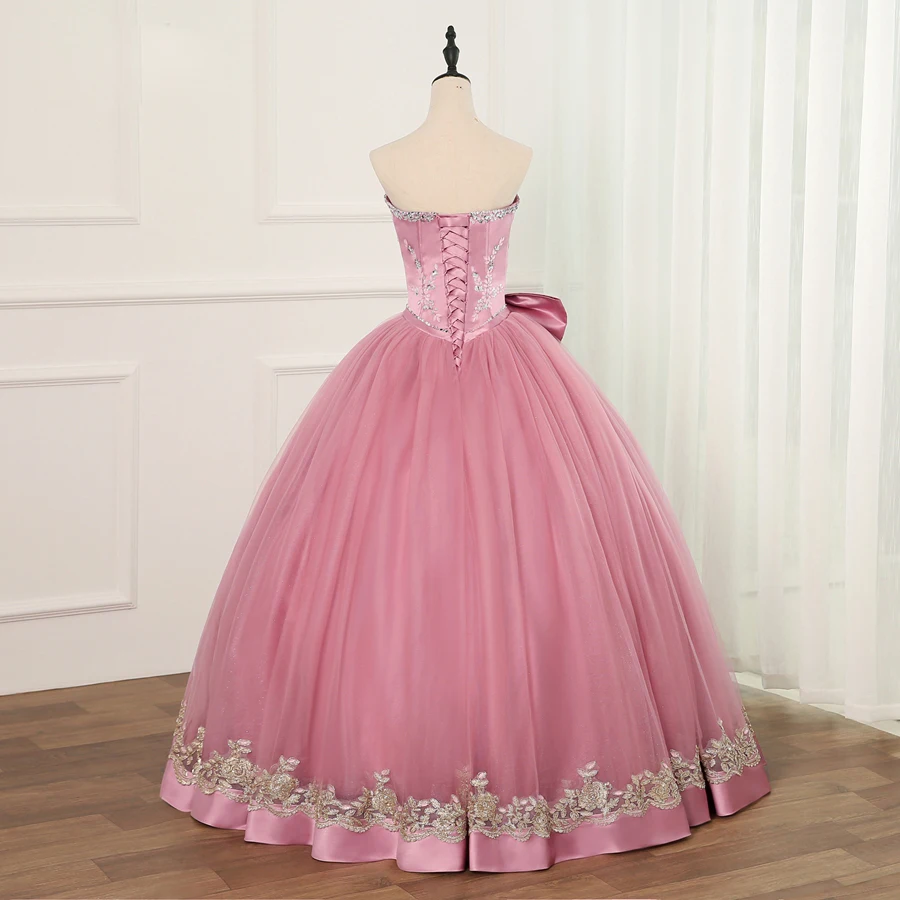 Бальное платье Jiayigong дешевые платья Quinceanera тюль с бусинами блестками большим