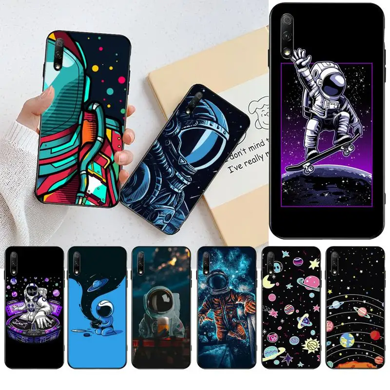Чехол для телефона Huawei Honor 30 20 10 9 8 8x 8c v30 Lite view pro с мультяшным астронавтом космосом