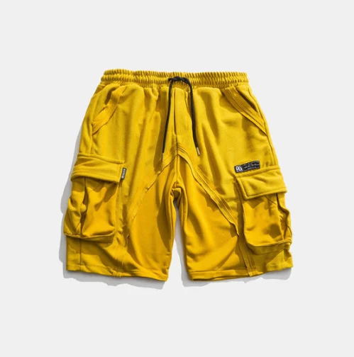 

2021 summer men's new five-point pants campus loose retro overalls shorts