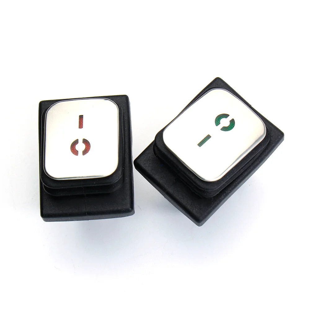 2 шт./4 шт. KCD4 нержавеющая сталь лицо 4-контактное водонепроницаемое переключатель лампы серебряный контакт большой ток переключатель с пластиной с механизмом включения.