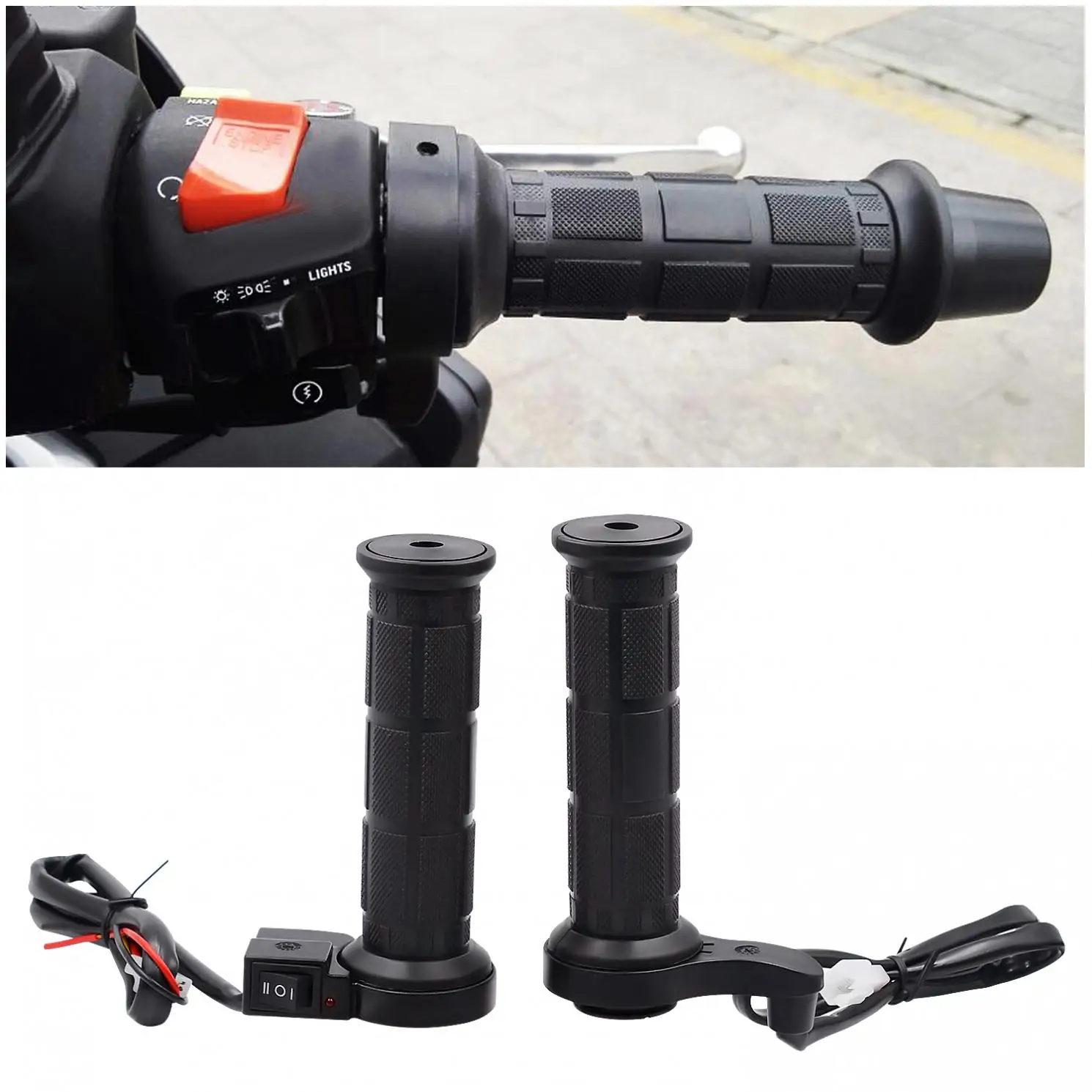 1 пара 12 В 25 Вт 22 мм руль для мотоцикла мотоциклетная нагревательная ручка