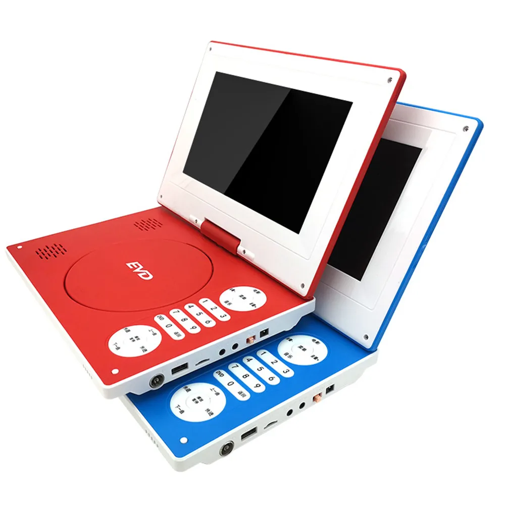 Портативный VCD DVD CD MP3 MP4 USB плеер HD 9 дюймовый экран TF карта U диск воспроизведение