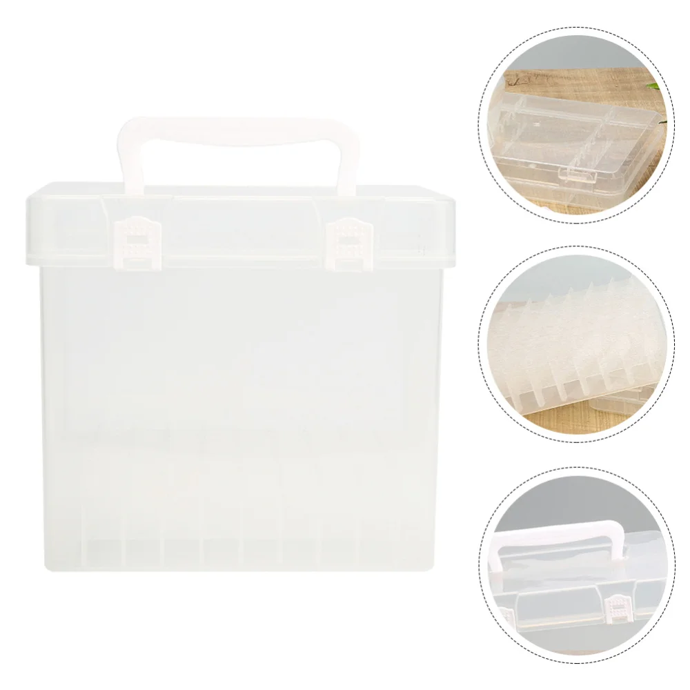 

1pc Mark Pen Storage Bucket Portable Stationery Box Stationery Organizer (White)