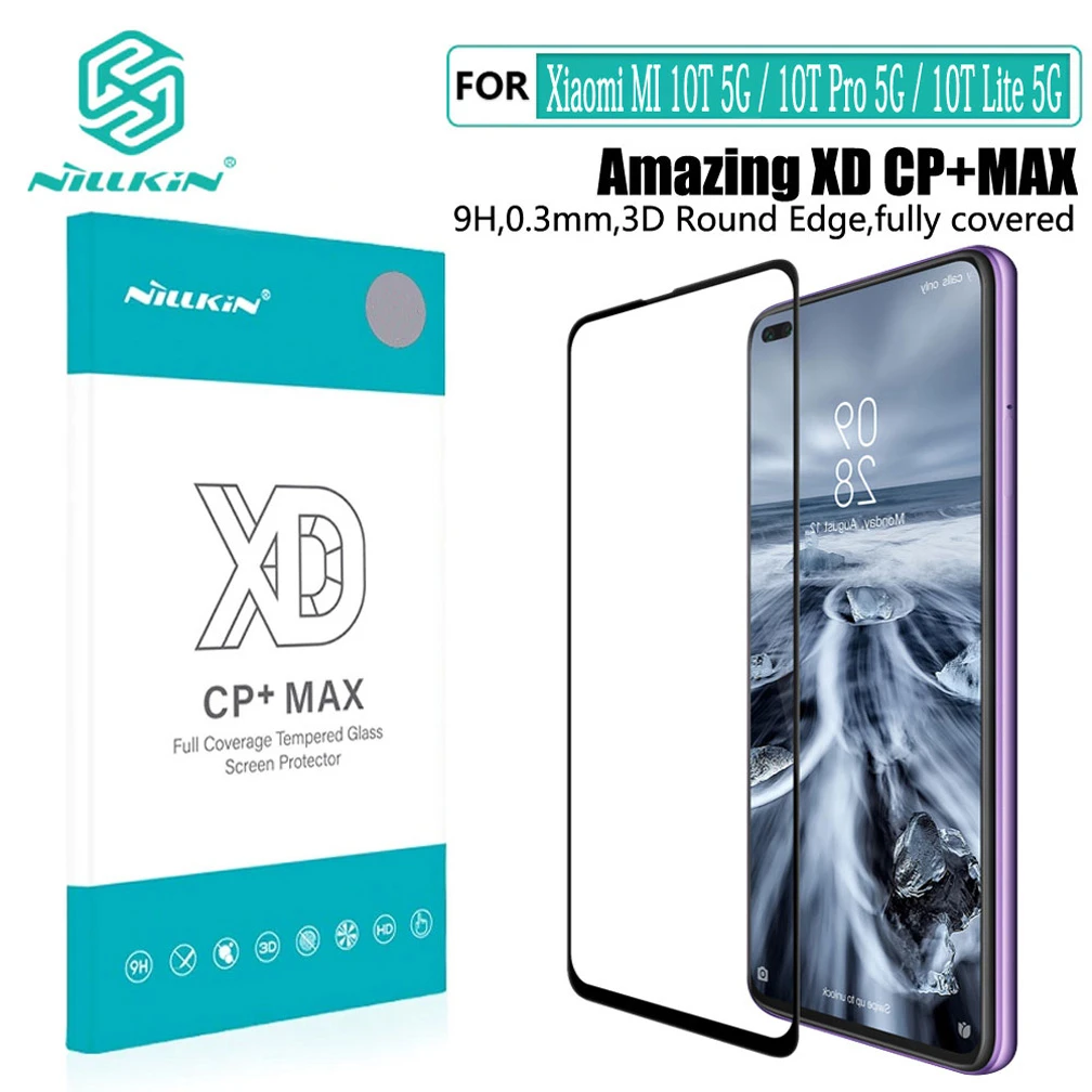 Для Xiaomi MI 10T 5G /10T Pro закаленное стекло NILLKIN H/H + CP XD Max Защита экрана для Lite