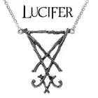 Демон Baphomet, сторона Люцифера, сатаническая фотография, подвеска с печатью сатаны, ожерелья, готические языческие аксессуары Сатаны