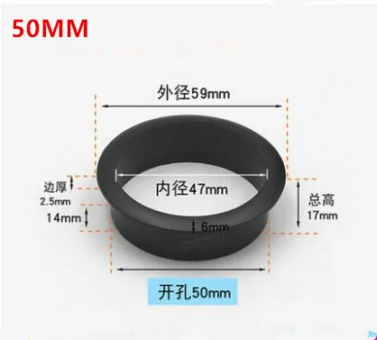 50MM Компьютерный стол из цинкового сплава кабельные втулки Заглушка с отверстием для проводов шкаф вентиляционный декоративный кольцевой кабель Выпускной канал мебель оборудование - Цвет: 50MM
