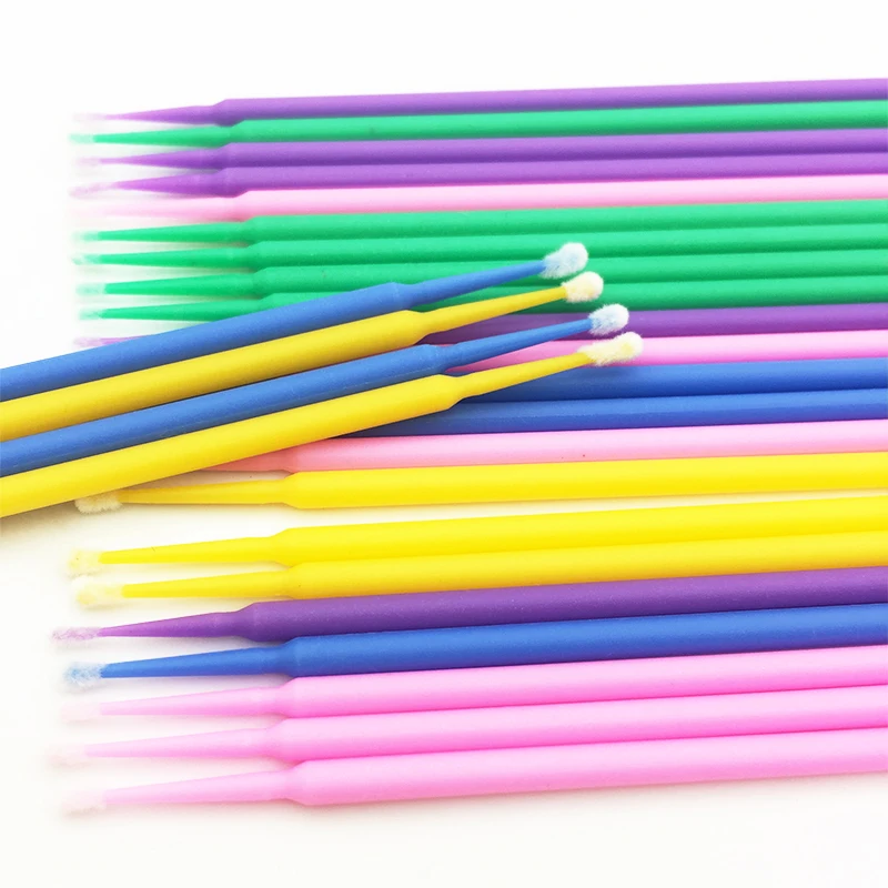 Одноразовые мини аппликаторы для макияжа и ресниц 100 шт.|Ватные палочки| |