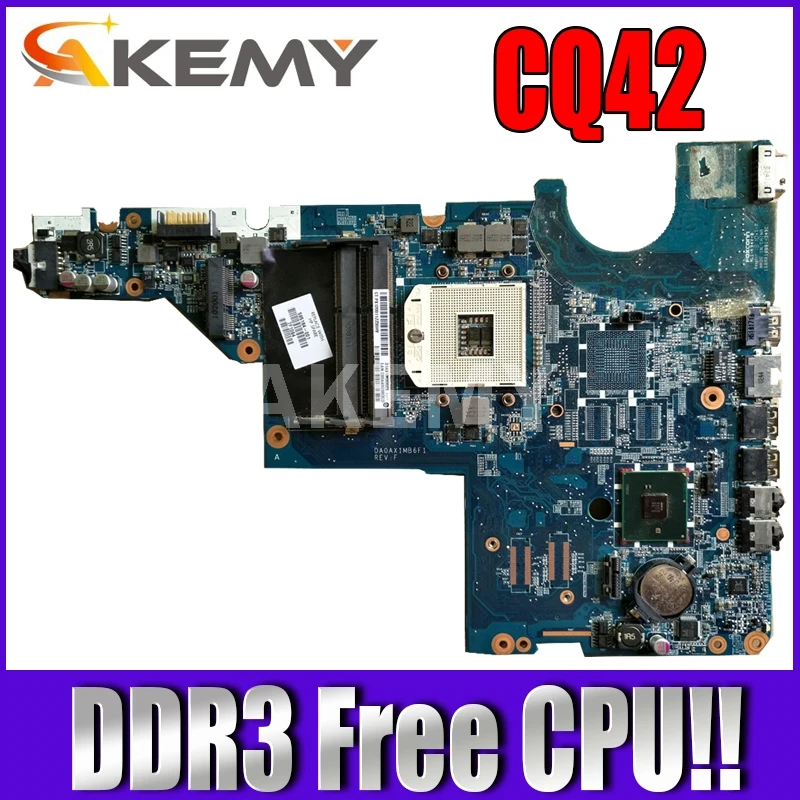 

Akemy материнская плата 595184-001 для HP CQ42 CQ62 G42 G62 материнская плата для ноутбука HM55 DDR3 Бесплатный процессор!