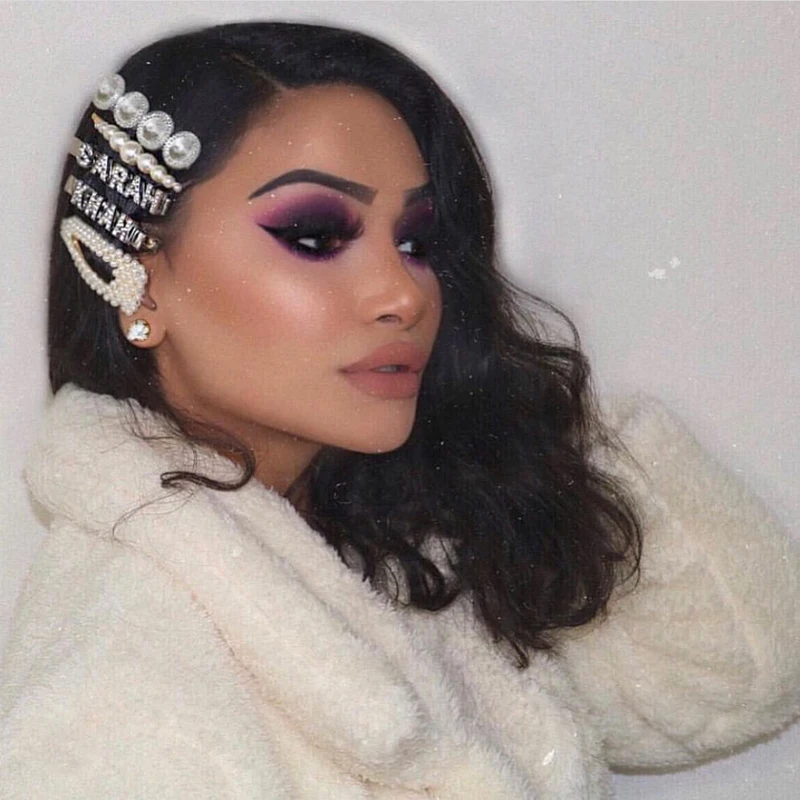 Уникальная Персонализированная заколка для волос с буквами персонализированная