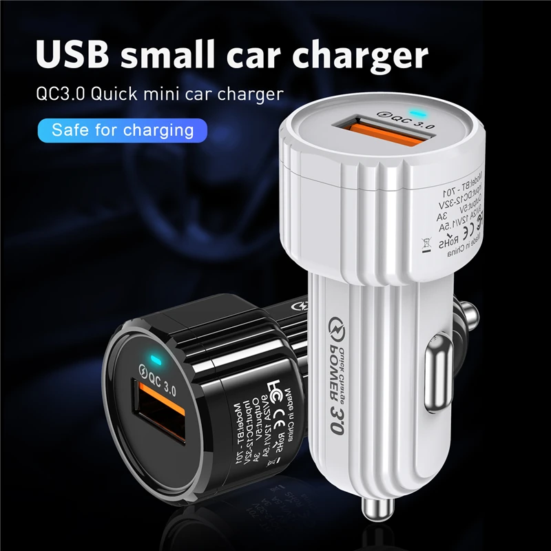 Автомобильное зарядное устройство Lovebay мини-USB-адаптер со светодиодным дисплеем