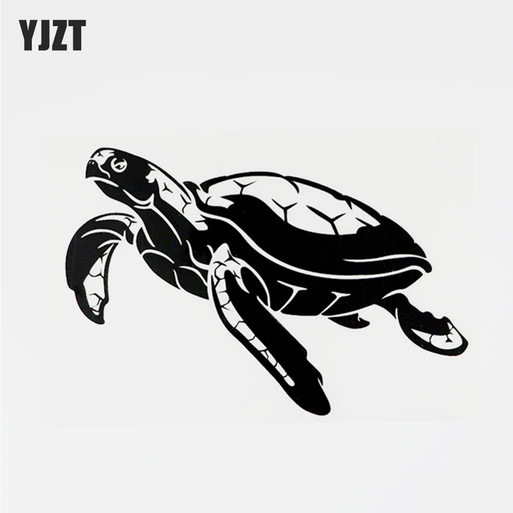 

YJZT 15,5 см × 10,6 см личность морская черепаха винил морской автомобильные наклейки с животными наклейка 13D-1200