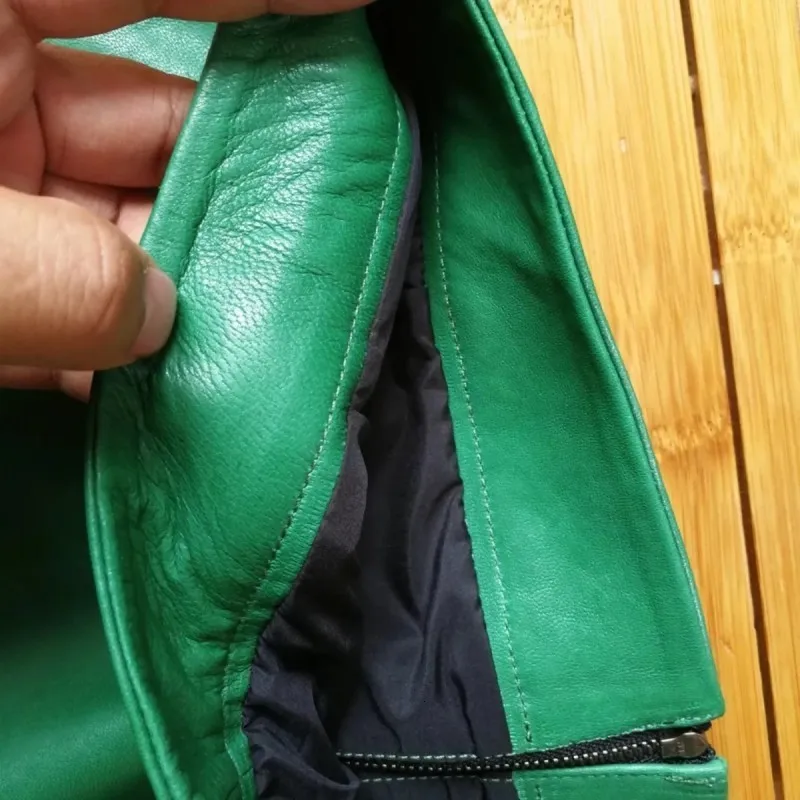 

Green Genuine Leather Skirt High Waisted Mini Skirts Women 2020 Casual Sexy Ladies A-Line Party Skirt Casual Streetwear Female