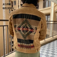 xw399 rockcanroll read description super quality coat genuine cow suede leather wool cowhide stylish durable navajo jacket