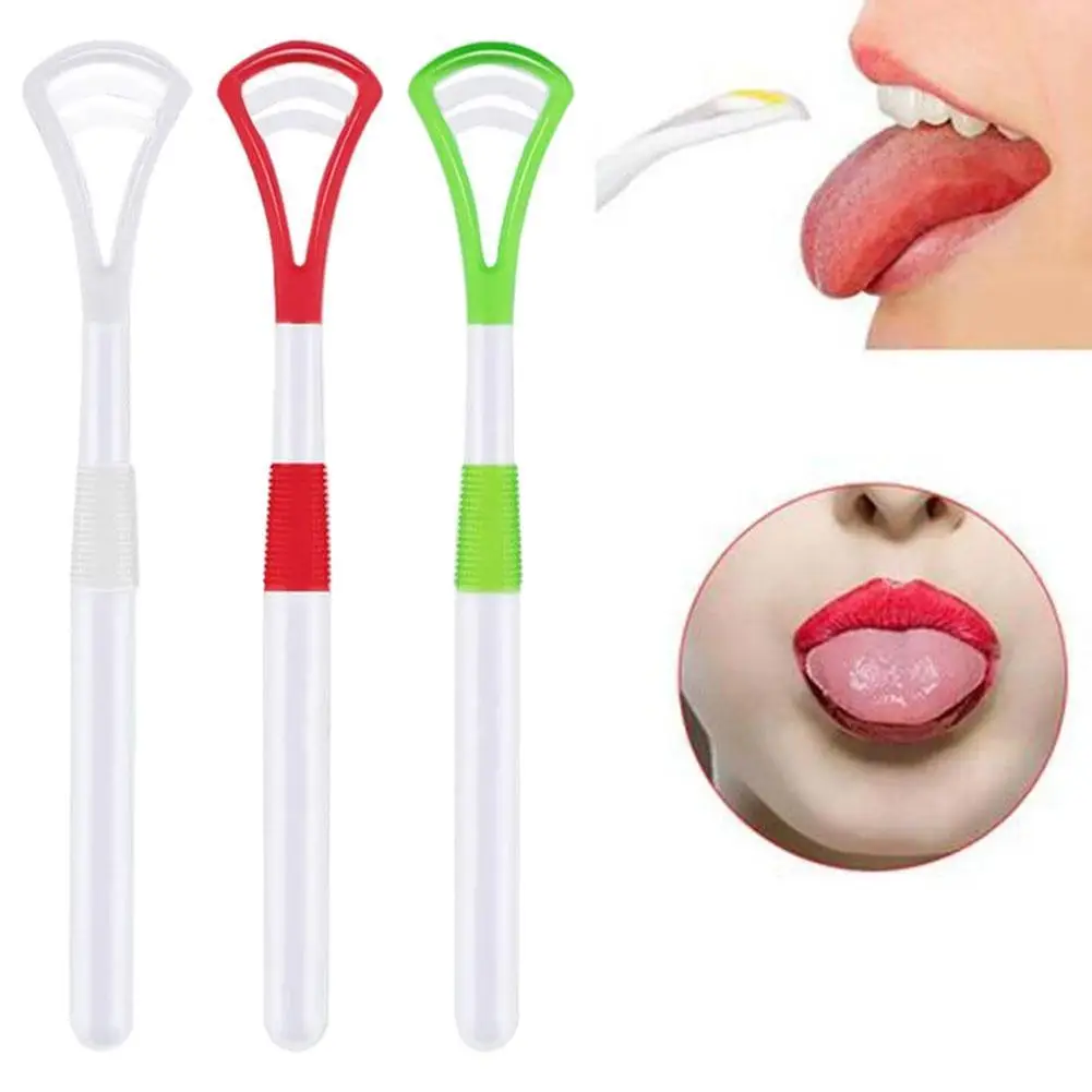 

1pc Tongue Brush Tongue Cleaning Scraper Food Grade Tongue Single Oral Fresh Keep Breath Scraper To Care Scraper H5E3