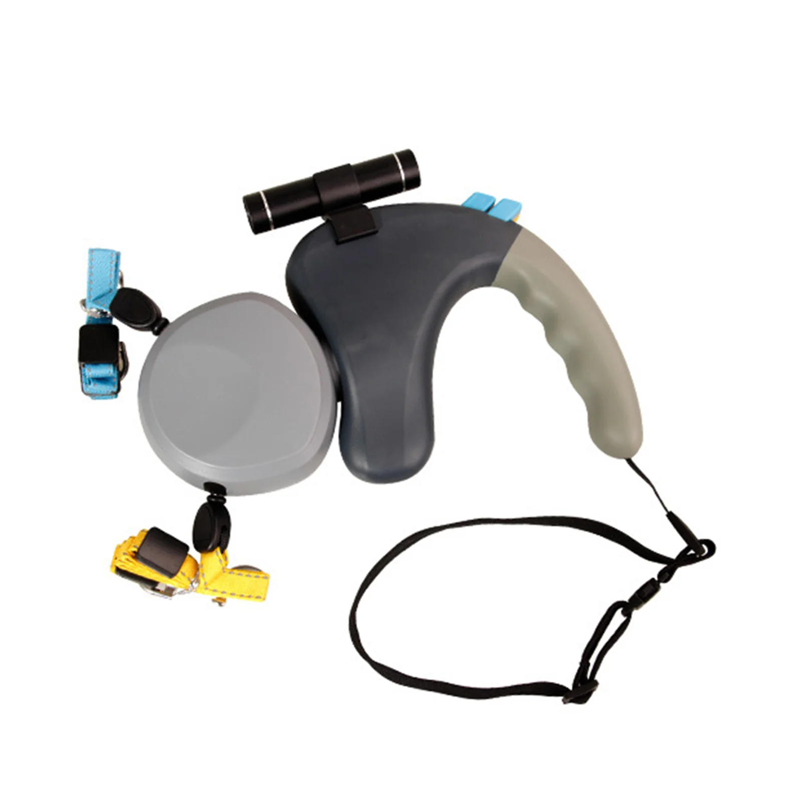 

Two Dogs Walking Leash Retractable 360 Rotatary No Tangles Dog Rope with Handle Flashlight