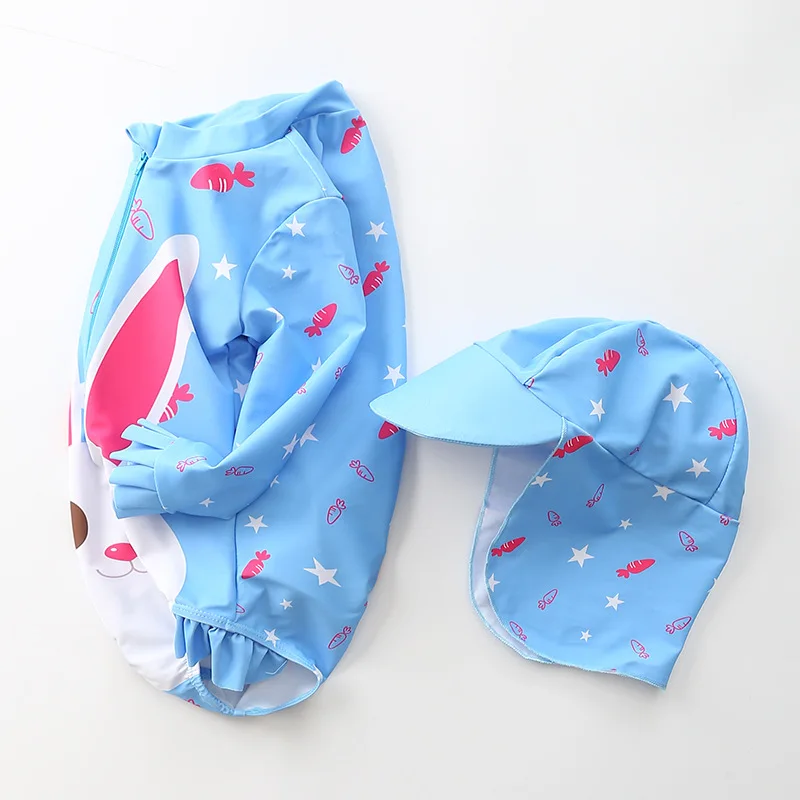Цельный купальный костюм для девочек; От 1 до 7 лет одежда для купания с длинными рукавами для маленьких девочек; Детские костюмы для серфинга; Детские пляжные купальные suit-SW436