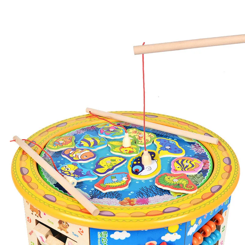 Детские Игрушки для раннего образования деревянные бочки головоломка восемь