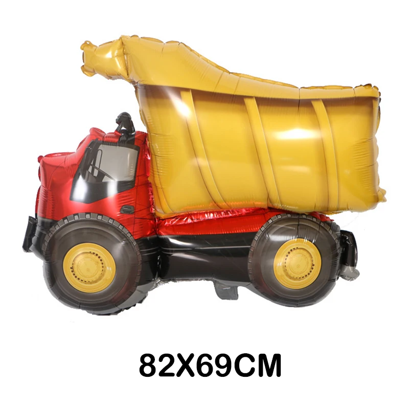

Excavator Vehicle Truck Balloon Set Baby Shower Boys Construction Birthday Party Supplies Cars Tractor 0-9 Number Balloons