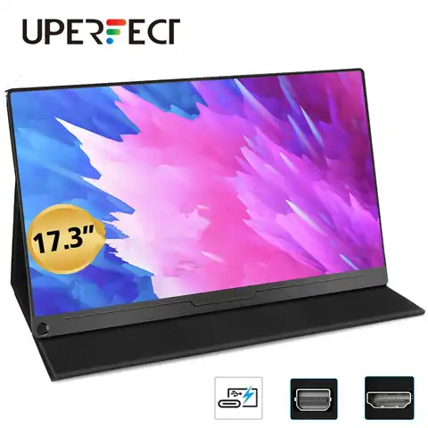 UPERFECT-17.3 Inch 4K портативный монитор, UHD экран, работает с USB C, второй экран для Samsung DEX, Huawei