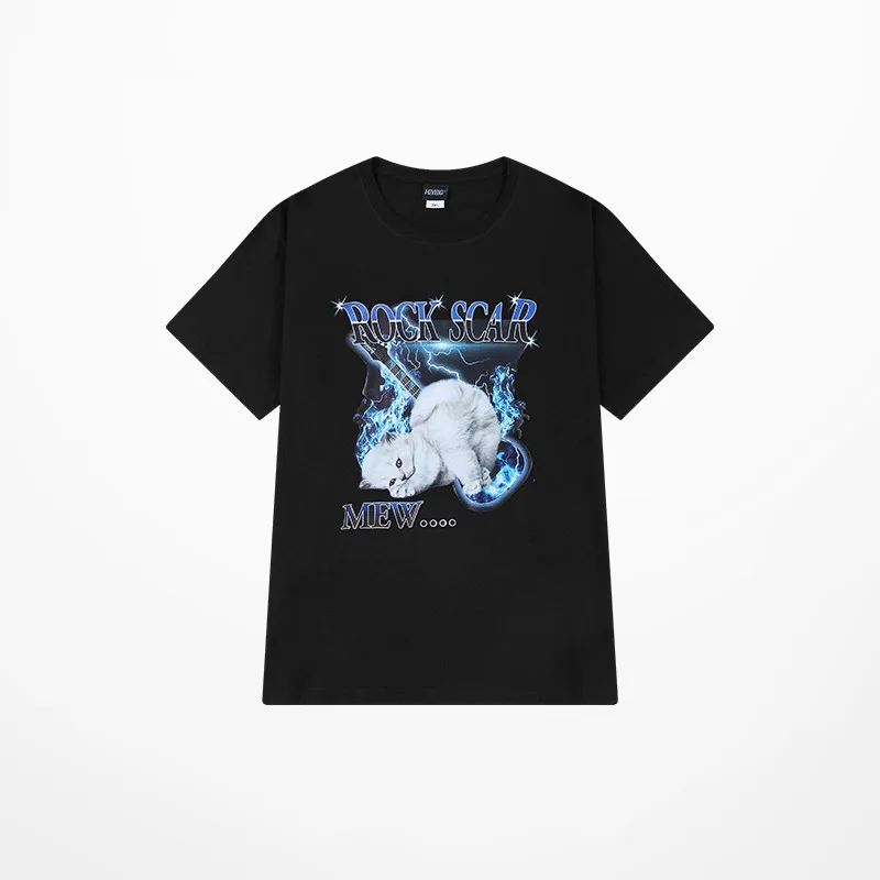 Забавная футболка с рисунком стоящего мема 3D котом мужские предварительно