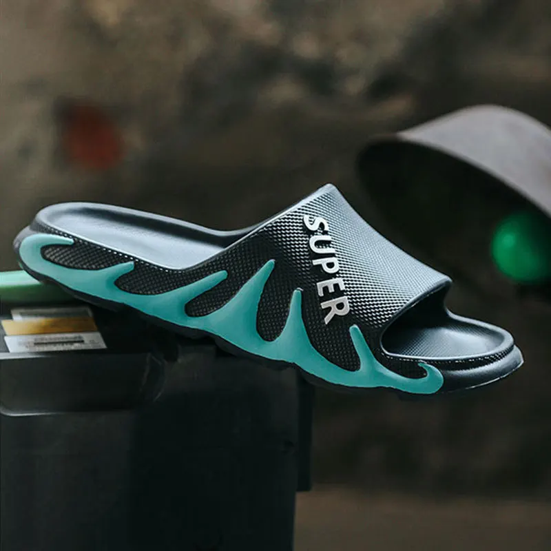 Шлепанцы Mo Dou для мужчин и женщин мягкие сланцы из ЭВА душа пляжа летняя модная