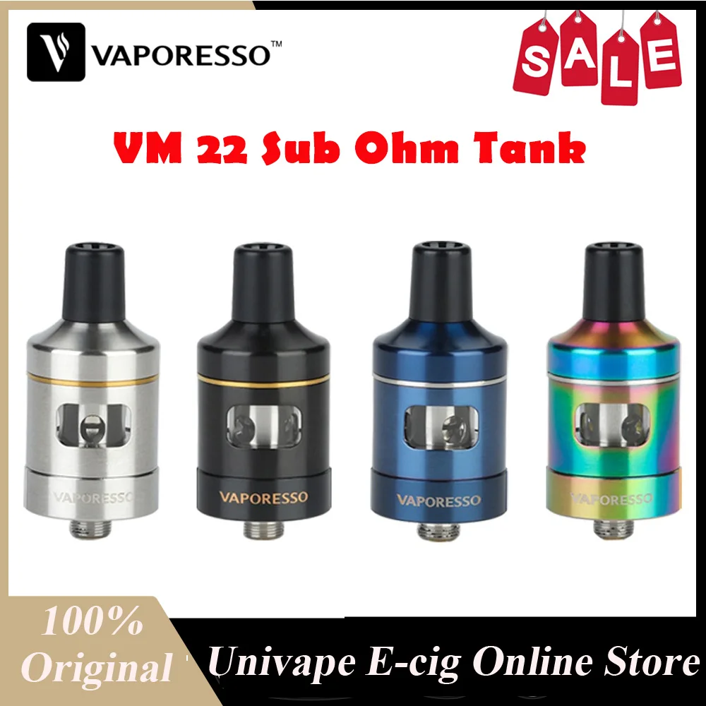 Оригинальный бак Clearence Vaporesso VM 22 Sub Ohm емкость 2 мл диаметр мм нижний поток воздуха