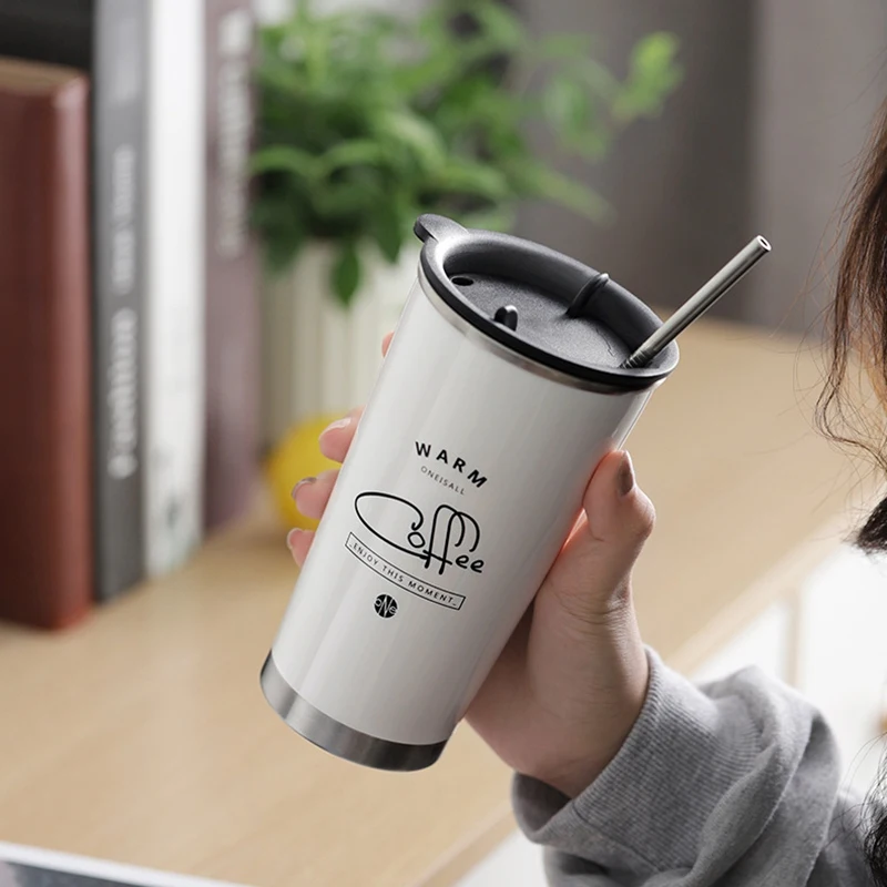 400ML Double Wall Stainless Steel Coffee Mug Thermos Cup Thermal Vacuum Flasks Insulated Cup Tea Milk Travel Water Bottle