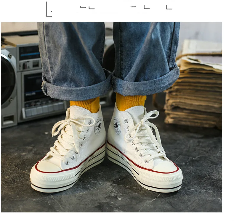 Новинка года; увеличивающая рост парусиновая обувь; модные кроссовки на платформе; женские джинсы; женские кроссовки; basket femme J2-22