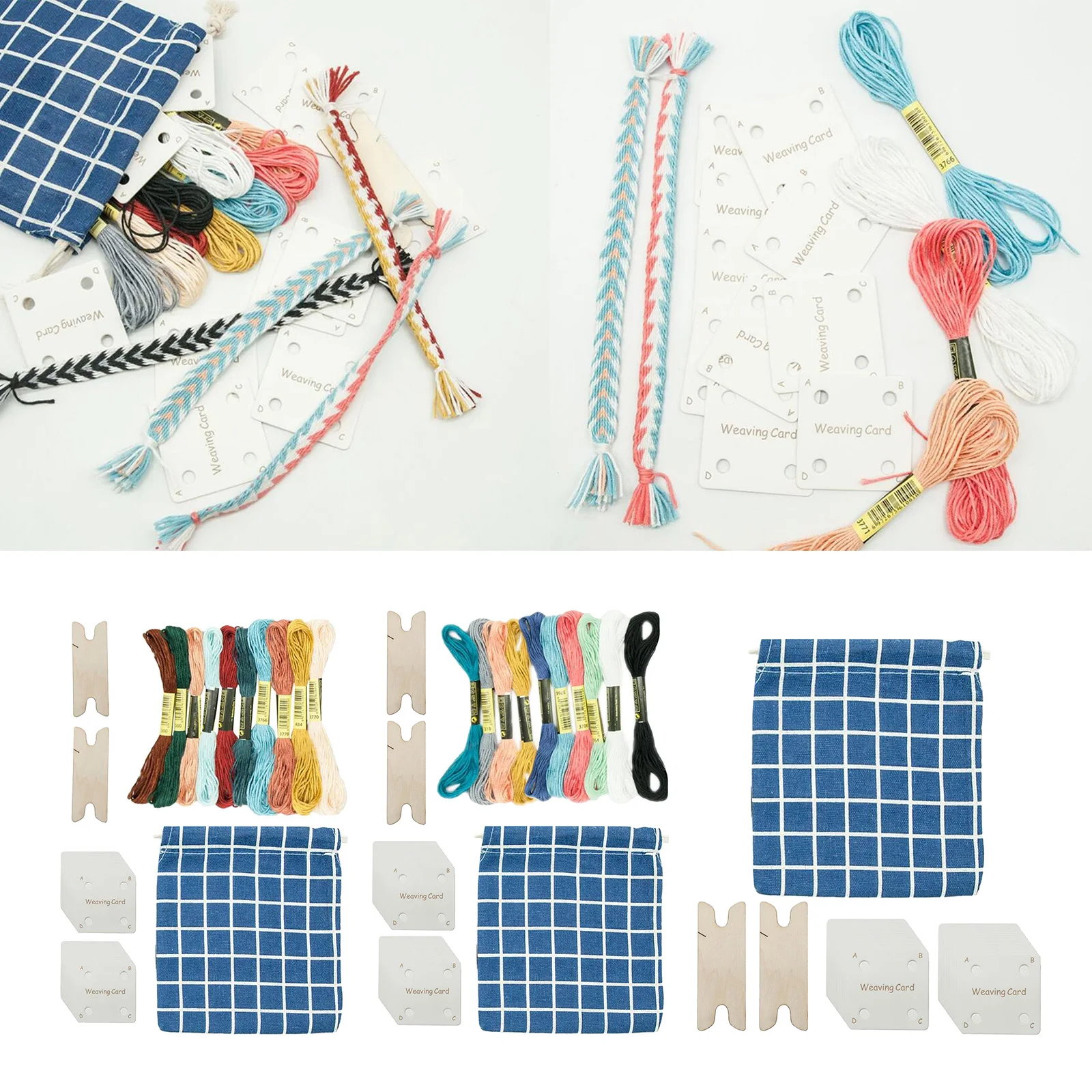 

Handy Weaving Cards Kit for Loom DIY Craft Weaving Tools Gifts for Friends
