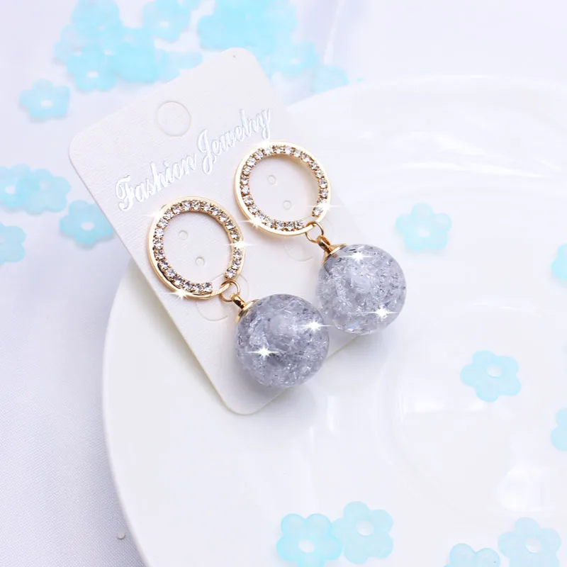 Блестящие боковые новые женские модные брендовые ювелирные изделия акриловые