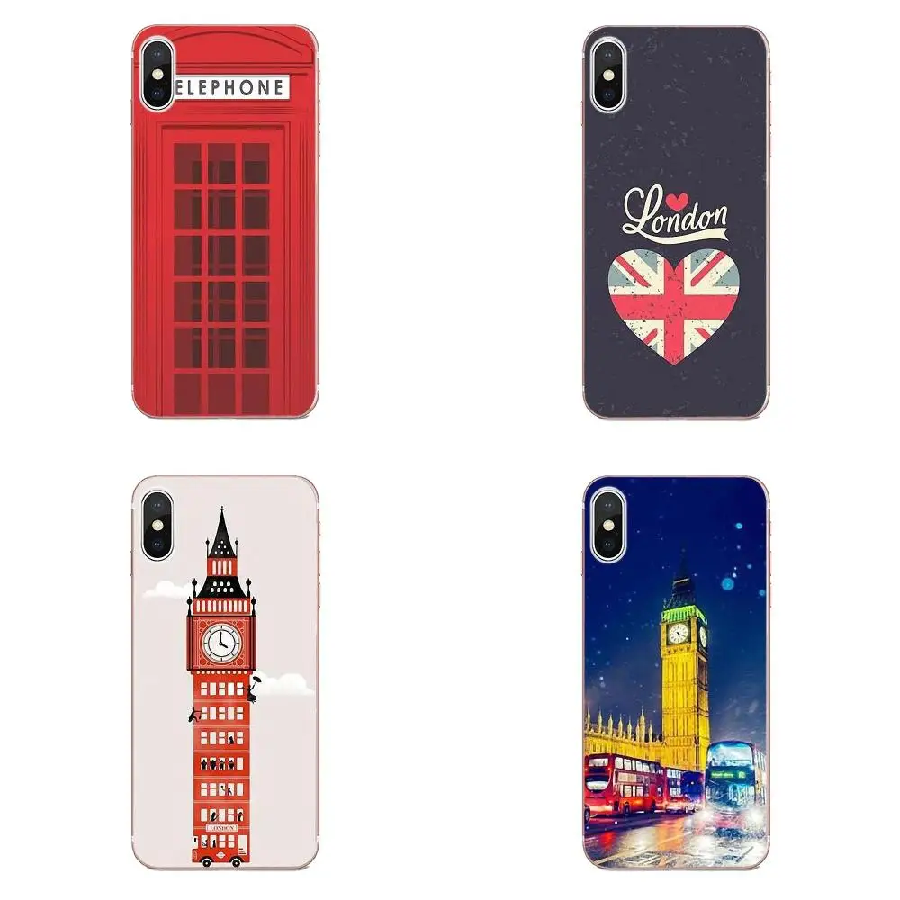 Прозрачный чехол для Samsung Galaxy A10 A20 A20E A3 A40 A5 A50 A7 J1 J3 J4 J5 J6 J7 2016 2017 2018 London Big Ben