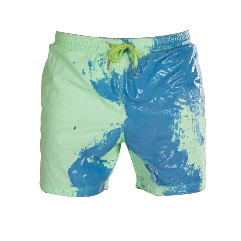 

Men Encounter Water Color-changing Swimming Trunks Beach Shorts Personality Large-size Temperature-sensitive Shorts