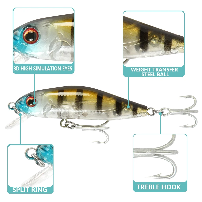 1 шт. приманка для рыбной ловли гольян 5 8 см г жесткая Искусственные воблеры