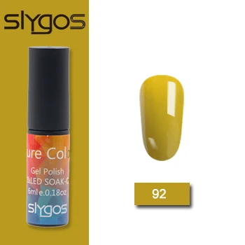 92 SLYGOS 6 мл УФ-гель для ногтей Топ УФ Led гель Осенняя Серия Тыква трава зеленый шоколад цвет Лак удаляющийся замачиванием гель лак - Цвет: 92