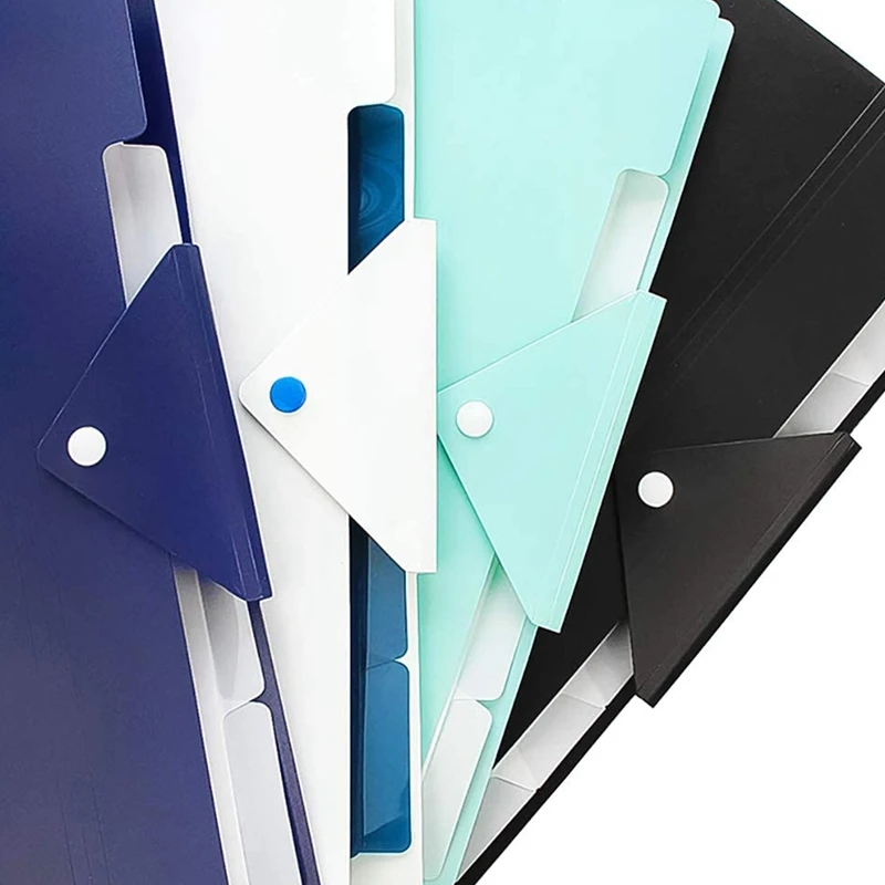 

8 Pocket Expanding File Folders, A4 Accordion File Organizer Snap Closure Document Organizer for School Home(4 Pack)