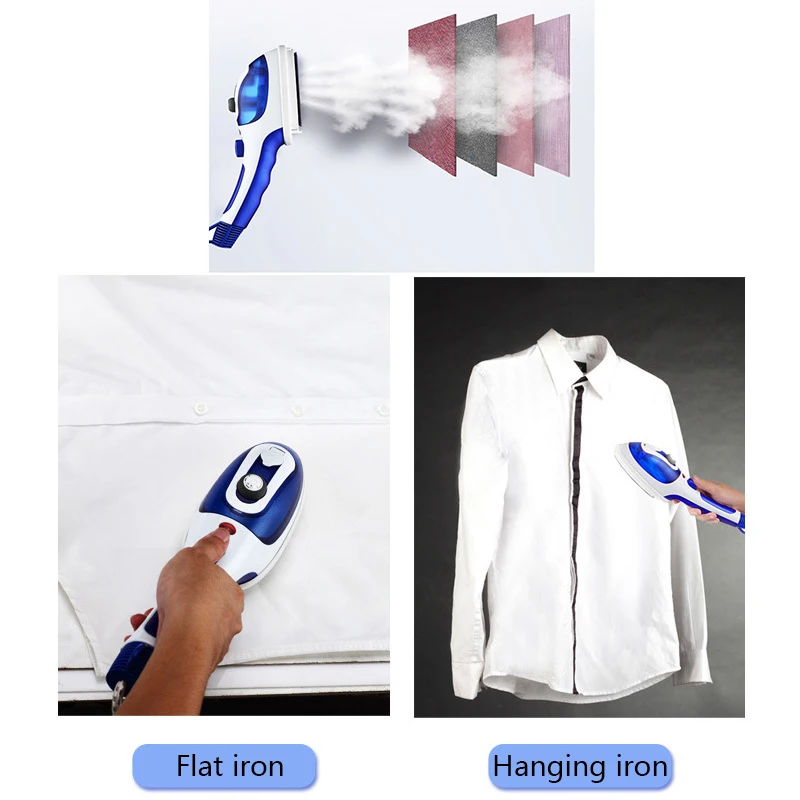 Ручной отпариватель для одежды портативный паровой утюг путешествий с щеткой 800