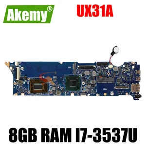 original ux31a mainboard ux31a ux31a2 8gb ram i7 3537u cpu for asus laptop motherboard free global shipping