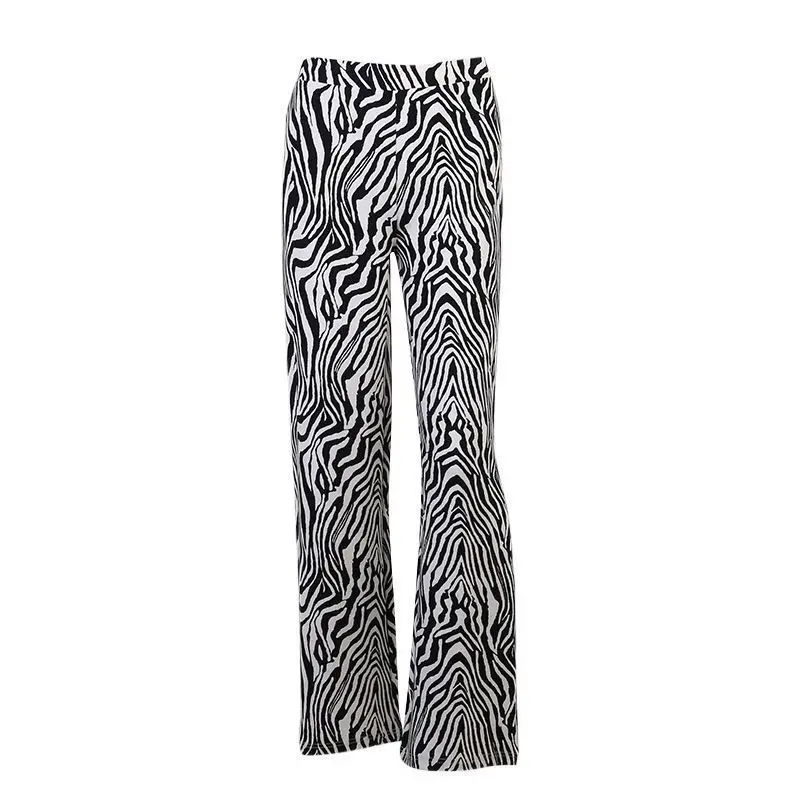 

Zebra Print Wide Leg Pants Trousers Sexy High Waist Autumn Women New 2020 Fashion Casual Female Trousers Streetwear