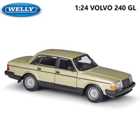 welly diecast 124 scale car classic volvo 240 gl high simulation model car alloy metal toy car for chlidren gift collection