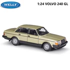 WELLY литая в масштабе 1:24 Классическая машина VOLVO 240 GL модель высокой модели автомобиля из металлического сплава игрушечный автомобиль для детей подарочная коллекция
