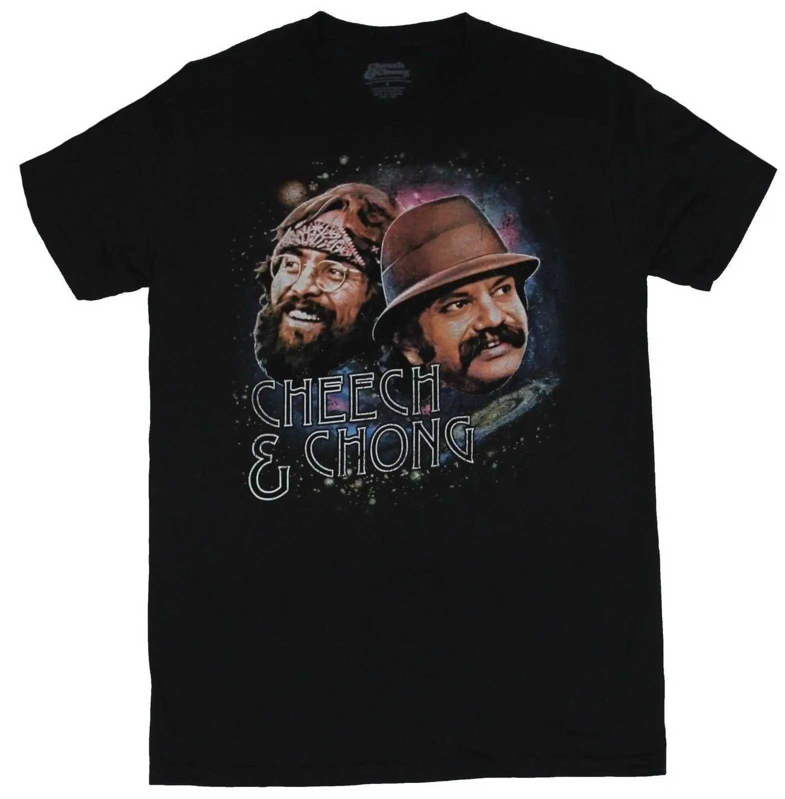 Мужская футболка Cheech & Chong крутая Повседневная с принтом галактики и плавающими