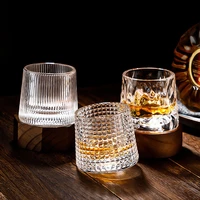 160ml thicken creative whiskey glass rotating tumbler spinning liquor cognac xo brandy snifter bar home party drinkware wine cup