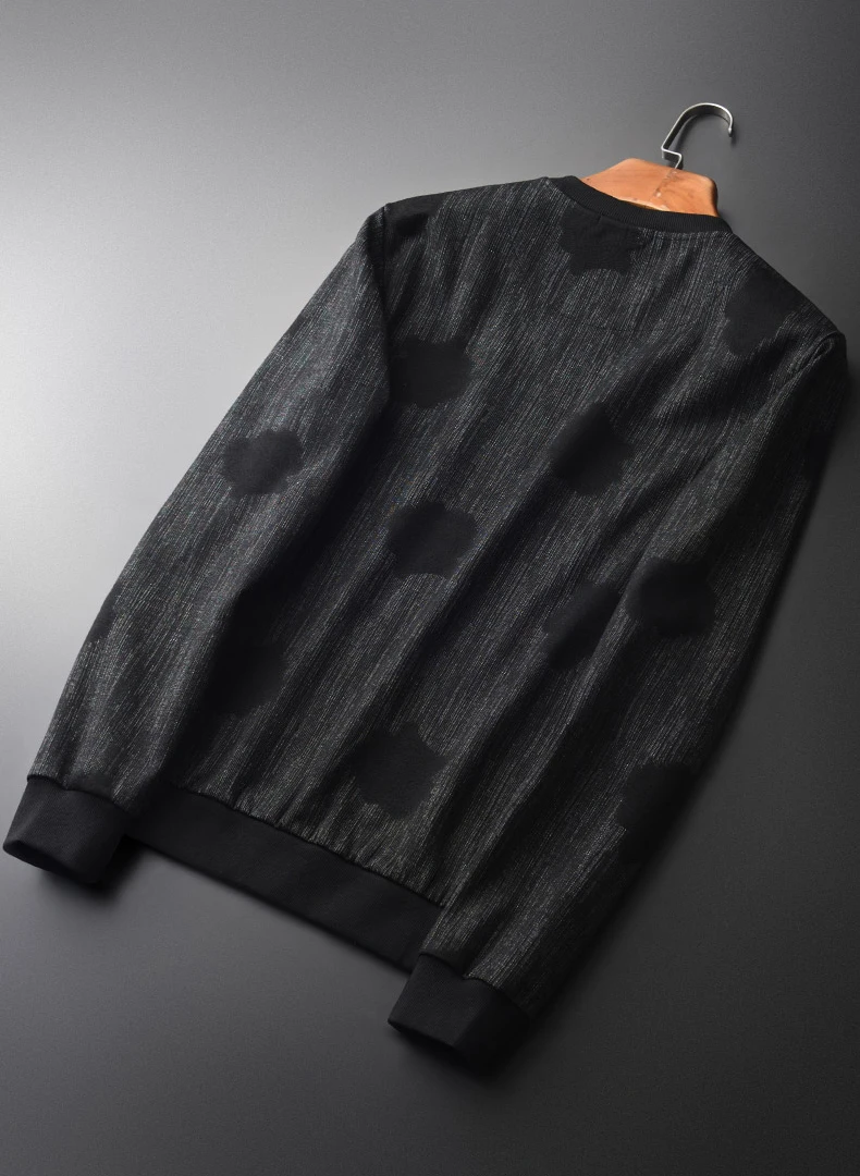 Свитшот мужской окрашенный в пряжку роскошный свитшот с круглым вырезом тонкая