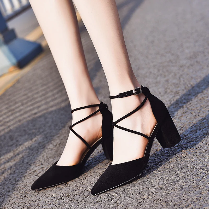 Женские босоножки на высоком каблуке MALEMONKEY черные свадебные туфли лодочки с